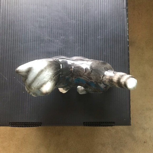 Vintage Porcelain Goebel Gray Tabby Cat Figurine West Germany 5 1/2 High - Picture 4 of 7